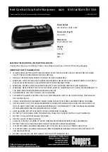 Coopers G675 Instructions For Use preview