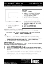 Coopers H766 Instructions For Use Manual preview