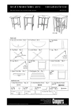 Предварительный просмотр 1 страницы Coopers Set of 3 Nested Tables Instructions For Use