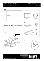 Preview for 1 page of Coopers Wheelbarrow Planter 11022 Instructions For Use