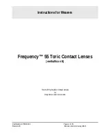 CooperVision Frequency 55 Toric Instructions Manual preview