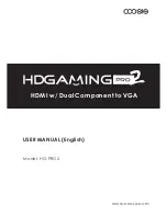 Coosis HD GAMING PRO 2 HG-PRO2 User Manual предпросмотр