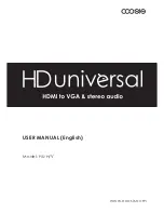 Предварительный просмотр 1 страницы Coosis HDuniversal HU-H User Manual