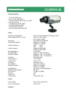 Preview for 1 page of COP-USA CC25NVD-SL Specifications