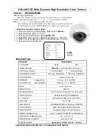 Preview for 1 page of COP-USA CD260X-WDR Specifications