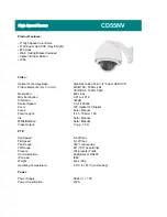 Preview for 1 page of COP-USA CD55NV Specification Sheet