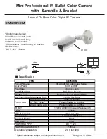 COP-USA CM25IR-CM Specifications preview