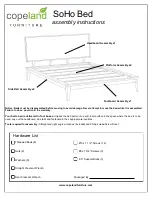 Copeland Furniture SoHo Bed Assembly Instructions preview