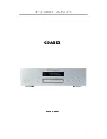 Copland CDA823 User Manual preview