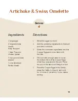 Предварительный просмотр 11 страницы Copper Chef Copper Eggs User Manual & Recipe Book