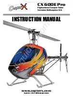 Preview for 1 page of CopterX CX 600E Pro Instruction Manual