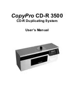 Preview for 1 page of CopyPro CD-R 3500 User Manual