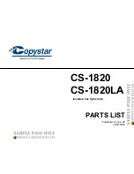 Preview for 11 page of Copystar CS-1820 Service Manual