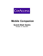 Предварительный просмотр 2 страницы CorAccess Mobile Companion Quick Start Manual