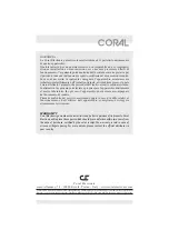 Предварительный просмотр 16 страницы Coral EVA 260 Manual