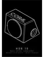 Coral HDB 10 Owner'S Manual preview