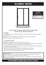 Coram Showers 1000 Door X Quick Start Manual предпросмотр