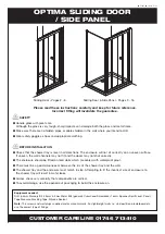 Coram Showers OPTIMA Series Manual preview