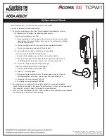 Preview for 18 page of Corbin Russwin Access 700 TCPAC1 Series Installation Instructions Manual