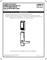 Corbin Russwin ASSA ABLOY MP9800 Series Installation Instructions Manual preview