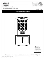 Corbin Russwin ASSA ABLOY WM800 Installation Instructions Manual preview