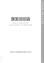 Corby DP916 Use & Care Manual предпросмотр