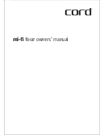 Preview for 1 page of Cord mi-fi four Owner'S Manual