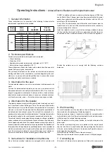 Preview for 9 page of Cordivari Ardesia Operating Instructions Manual