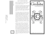 Cordoba Protege C-1M Care Instructions preview