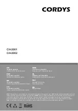 Preview for 1 page of Cordys CH-2001 User Manual