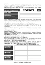 Предварительный просмотр 67 страницы Cordys CH-2001 User Manual