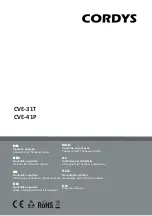 Cordys CVE-31T Instruction Manual предпросмотр