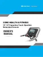 Предварительный просмотр 1 страницы Core Health & Fitness StarTrac Stairmaster 15" Capacitive Touch OpenHub Embedded Console Owner'S Manual