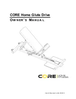 Core Home Fitness Home Glute Drive Owner'S Manual preview