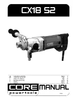 CORE powertools CX18 S2 Operating Instructions Manual preview