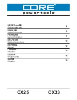 Core CX25 Instructions For Use Manual preview