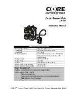 Предварительный просмотр 1 страницы Core Quad Power Pak CQP 480 Instruction Manual