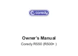 Предварительный просмотр 1 страницы Coredy R500+ Owner'S Manual