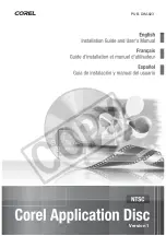 Предварительный просмотр 1 страницы Corel Application Disc Ver.1 Installation Manual And User'S Manual