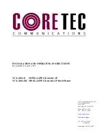 Coretec VCX-2401-E Installation And Operating Instructions Manual предпросмотр