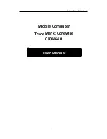 Corewise CFON640 User Manual preview