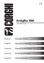 Corghi Artiglio 500 Operator'S Manual preview