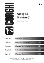 Preview for 1 page of Corghi Artiglio Master J Operator'S Manual