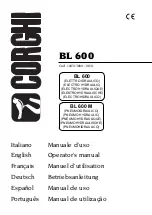 Corghi BL 600 Operator'S Manual preview