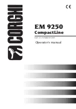 Corghi CompactLine EM 9250 Operator'S Manual preview