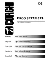 Corghi ERCO 3222N CEL Operator'S Manual preview