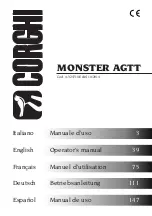 Corghi MONSTER AGTT Operator'S Manual preview