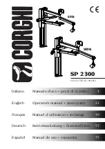 Corghi SP 2300 Operator'S Manual preview