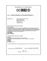 Предварительный просмотр 2 страницы Corinex Wireless to Powerline Router G User Manual