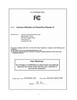 Предварительный просмотр 3 страницы Corinex Wireless to Powerline Router G User Manual